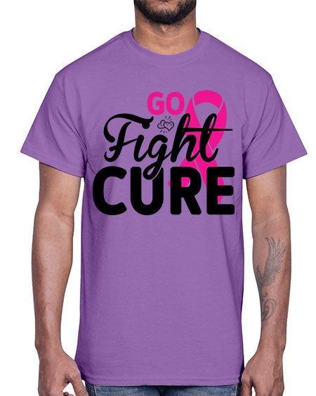 Go Fight Cure 23#- breast cancer- Cotton Tee