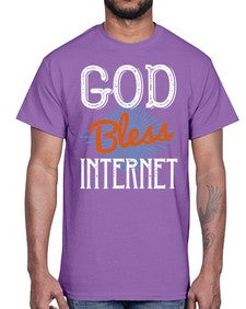 God bless internet 78#- internet- Cotton Tee