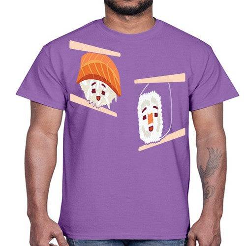Happy Sushi Anime Kawaii Set Anime 232#- anime- Cotton Tee