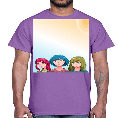 Happy three friend 20#- anime- Cotton Tee