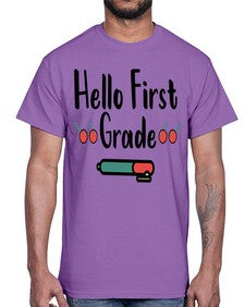 Hello First Grade 273#- first grade- Cotton Tee