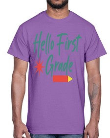 Hello First Grade 277#- first grade- Cotton Tee