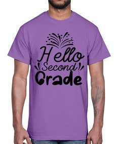 Hello Second Grade 322#- second grade- Cotton Tee