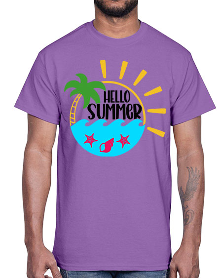 Hello Summer Style 40#- summer- Cotton Tee