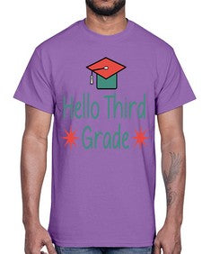 Hello Third Grade 345#- seventh grade- Cotton Tee