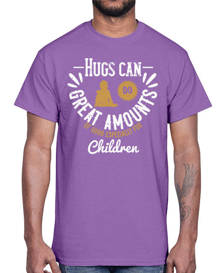 Hugs can do great amounts of good especially for children Style 90#- kids- Cotton Tee