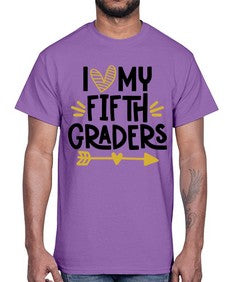 I Love My Fifth 364#- fifth grade- Cotton Tee
