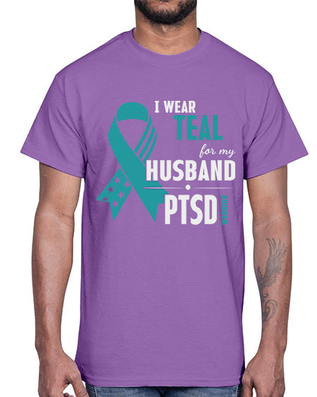 I Wear Teal For My 18#- PTSD- Cotton Tee