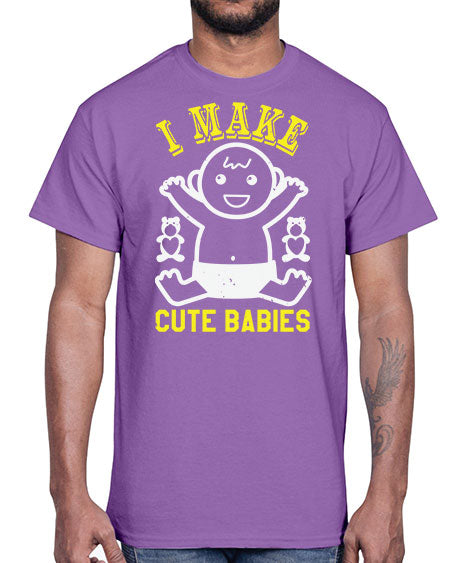 I make cute babies Style 107#- baby shower- Cotton Tee