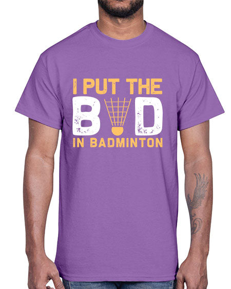 I put the 1097#- badminton- Cotton Tee