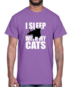 I sleep With My Cats- cats- Cotton Tee