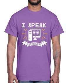 I speak technology 37#- computer- Cotton Tee