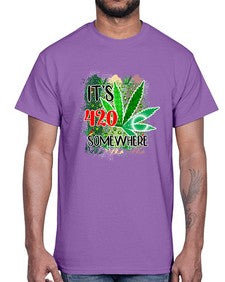 Its Somewhere 670#- marijuana- Cotton Tee