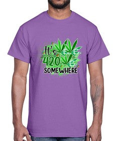 Its Somewhere 672#- marijuana- Cotton Tee