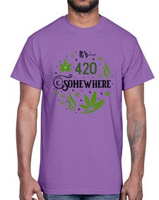 Its Somewhere 673#- marijuana- Cotton Tee