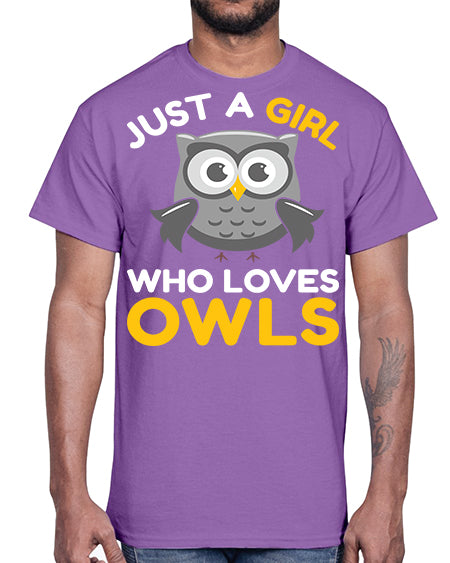 Just a Boy Who Loves A TurtleRabbit 11#- owl- Cotton Tee