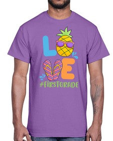 LOVE first Grade Summer Pineapple 515#- first grade- Cotton Tee