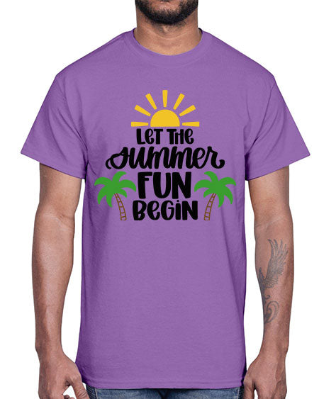 Let The Summer Fun Begin Style 35#- summer- Cotton Tee