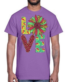 Love Juneteenth Day Fist Sunflower Png 7#- black juneteenth- Cotton Tee