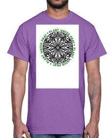 Mandala Garden Round 910#- mandala- Cotton Tee
