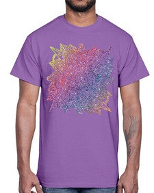 Mandala Teach Love Inspire Rainbow Glitter 762#- mandala- Cotton Tee