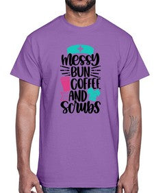 Messy Bun Coffee And Style Style 1097#- nurse- Cotton Tee