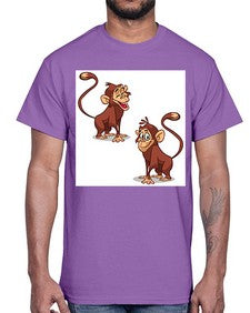 Monkey 175#- cartoon general- Cotton Tee