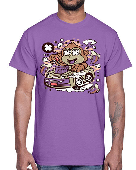 Monkey Hotrod- monkey- Cotton Tee