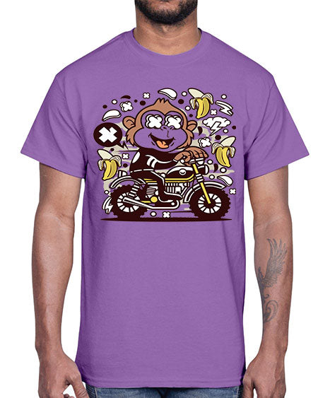 Monkey Motocrosser- monkey- Cotton Tee
