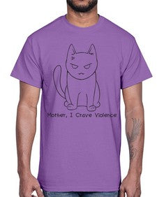 Mother I Crave Violence- cats- Cotton Tee