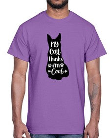 My Cat Thinks Im Cool Style 101#- cats- Cotton Tee
