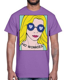 No Worries 956#- art pop art- Cotton Tee