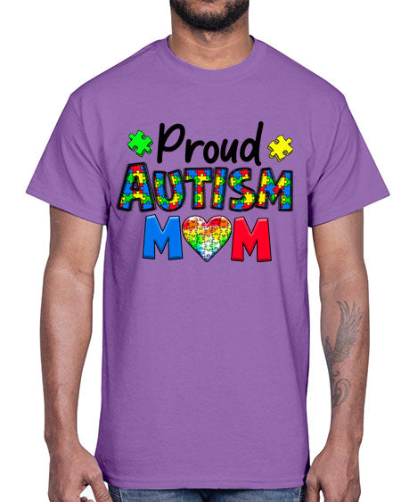 Proud Autism Mom- autism- Cotton Tee