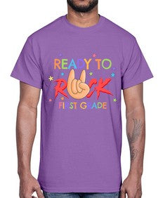Ready to Rock first Grade 728#- first grade- Cotton Tee