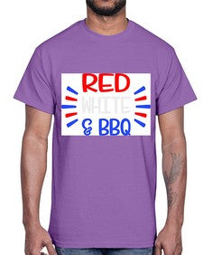 Red White BBQ 1499#- bbq- Cotton Tee