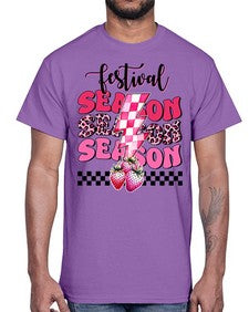 Retro Strawberry Festival Season 1505#- strawberry- Cotton Tee