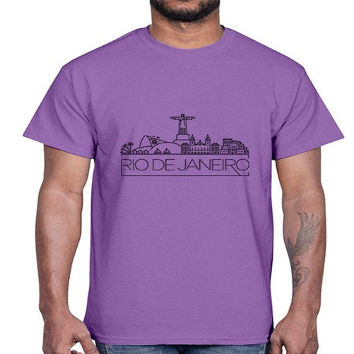 Rio De Janeiro Minimal Skyline 1733#- cities- Cotton Tee