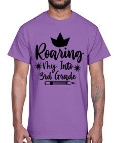 Roaring My Into third Grade 766#- third grade- Cotton Tee