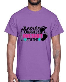 Saving Babies One Shift At A Time Style Style 1371#- nurse- Cotton Tee