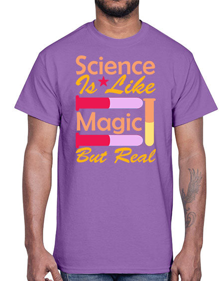 ScienceIsLikeMagicButScience tshirt design Sciencetshirtdesign 50#- general science- Cotton Tee
