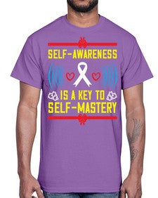 Self wareness is a key to self mastery Style 32#- Self awareness- Cotton Tee