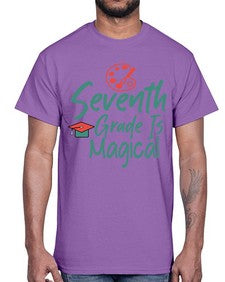 Seventh Grade Is Magical 869#- seventh grade- Cotton Tee
