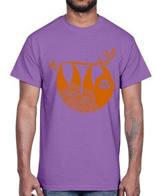 SlothMandala 1076#- mandala- Cotton Tee