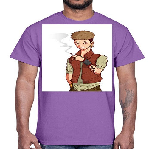 Smoker street boy 61#- anime- Cotton Tee