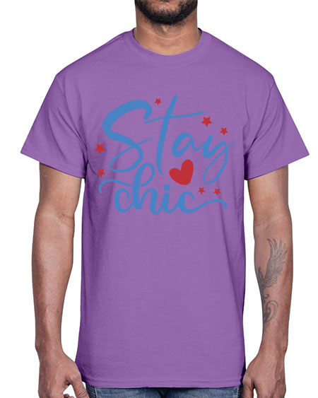 Stay Chic 150#-  fashion- Cotton Tee