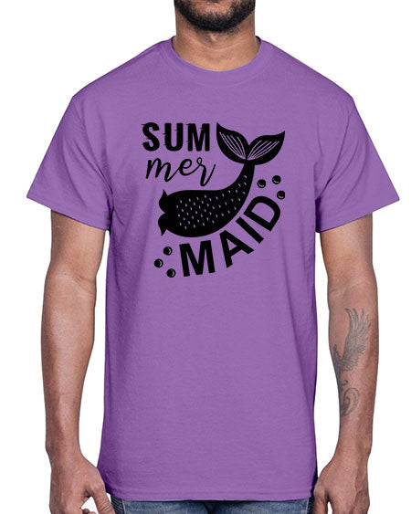 Sum mer maid 01#- summer- Cotton Tee