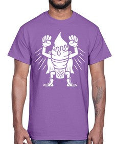 Super ice cream 246#- cartoon food- Cotton Tee