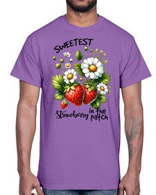 Sweetest Strawberry In The Patch 1598#- strawberry- Cotton Tee
