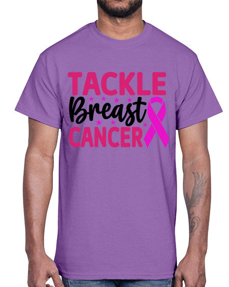 Tackle Breast Cancer 5#- breast cancer- Cotton Tee