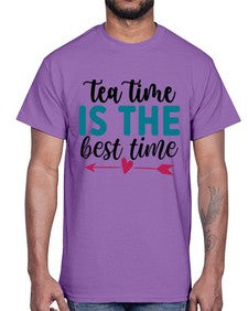 Tea Time Is The Best Time 1614#- tea- Cotton Tee